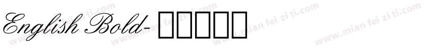English Bold字体转换